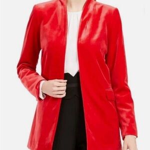 Calvin Klein Red Blazer Modern Minimalist Design | Size 2